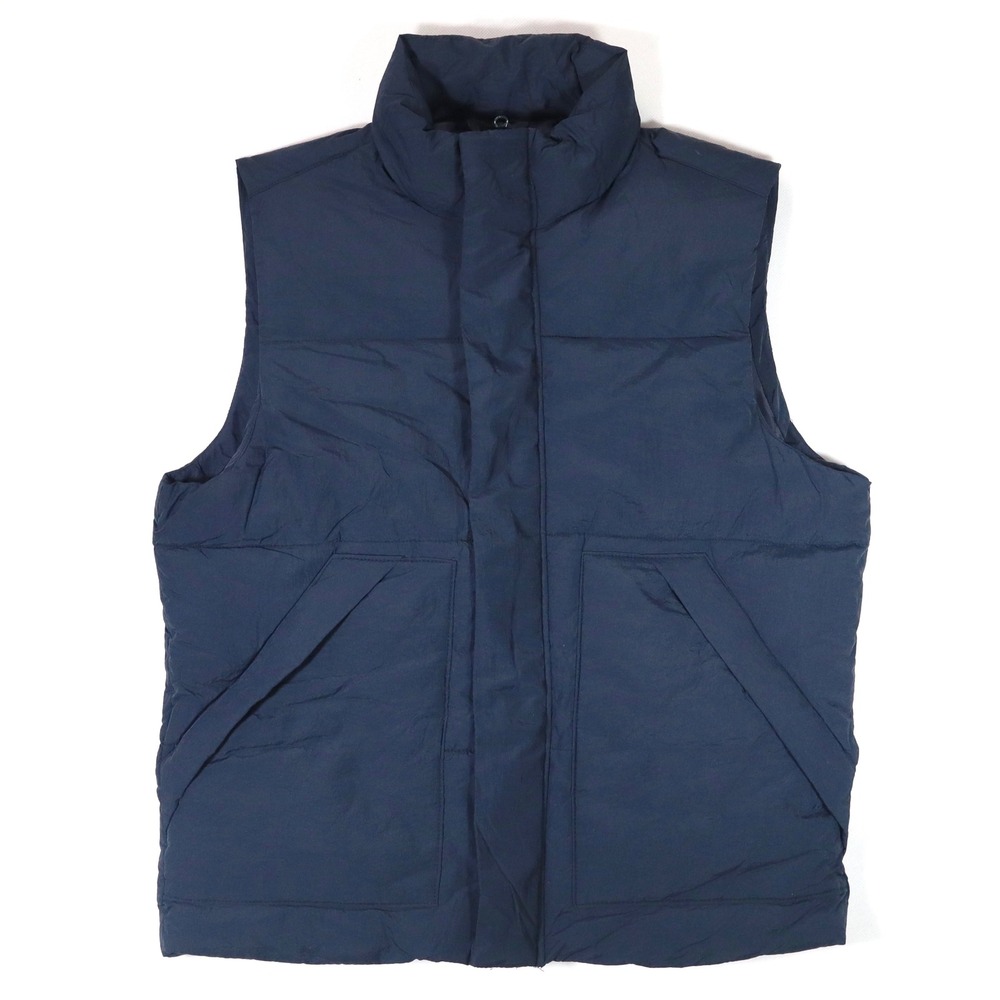Old Navy Puffer Vest Mens Size S Navy Blue Water Resistant Quilted Outdoor